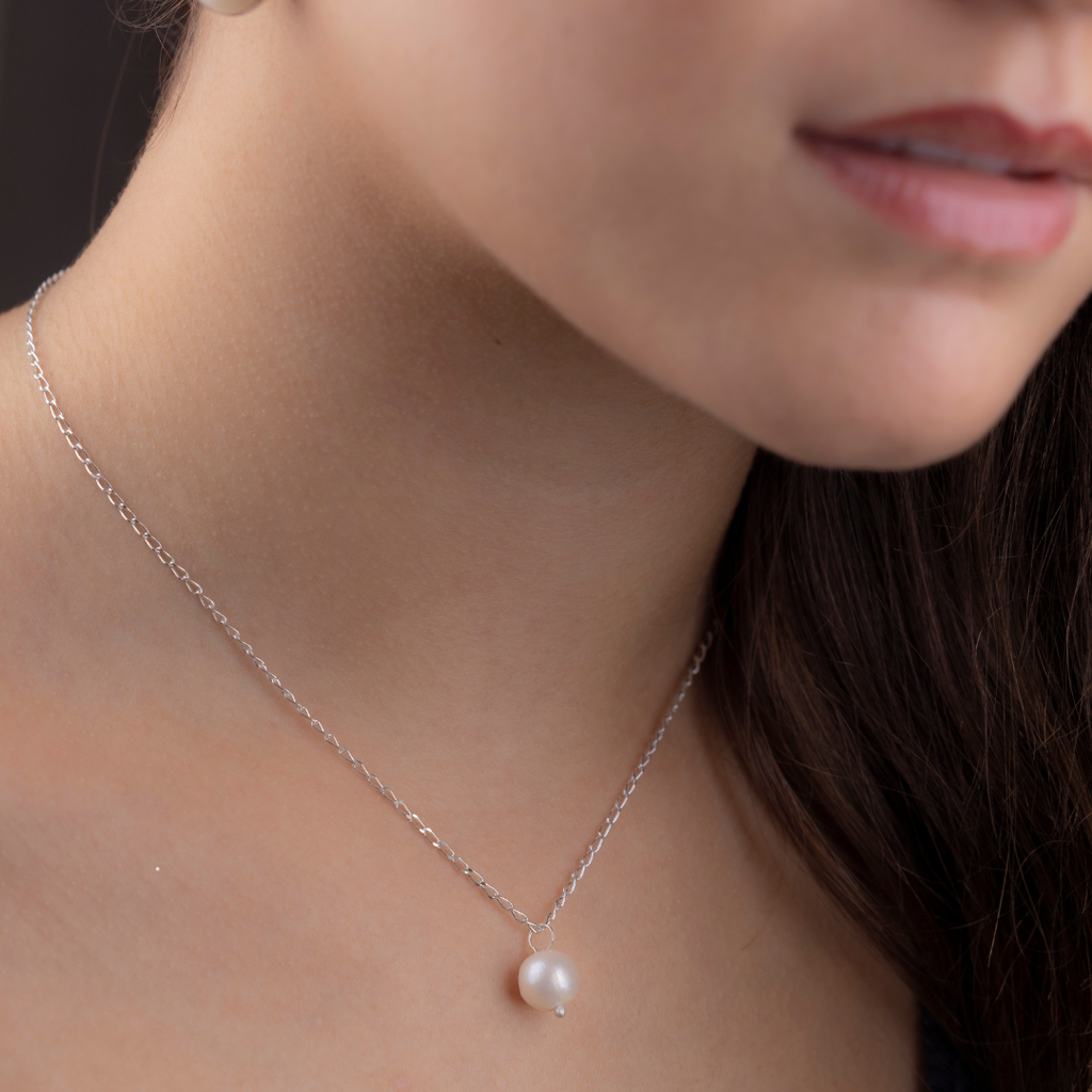 Collar perla colgante