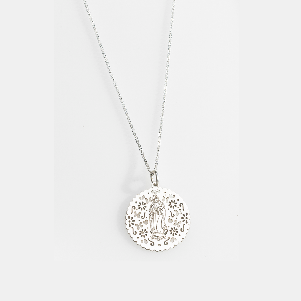 Collar virgen papel picado