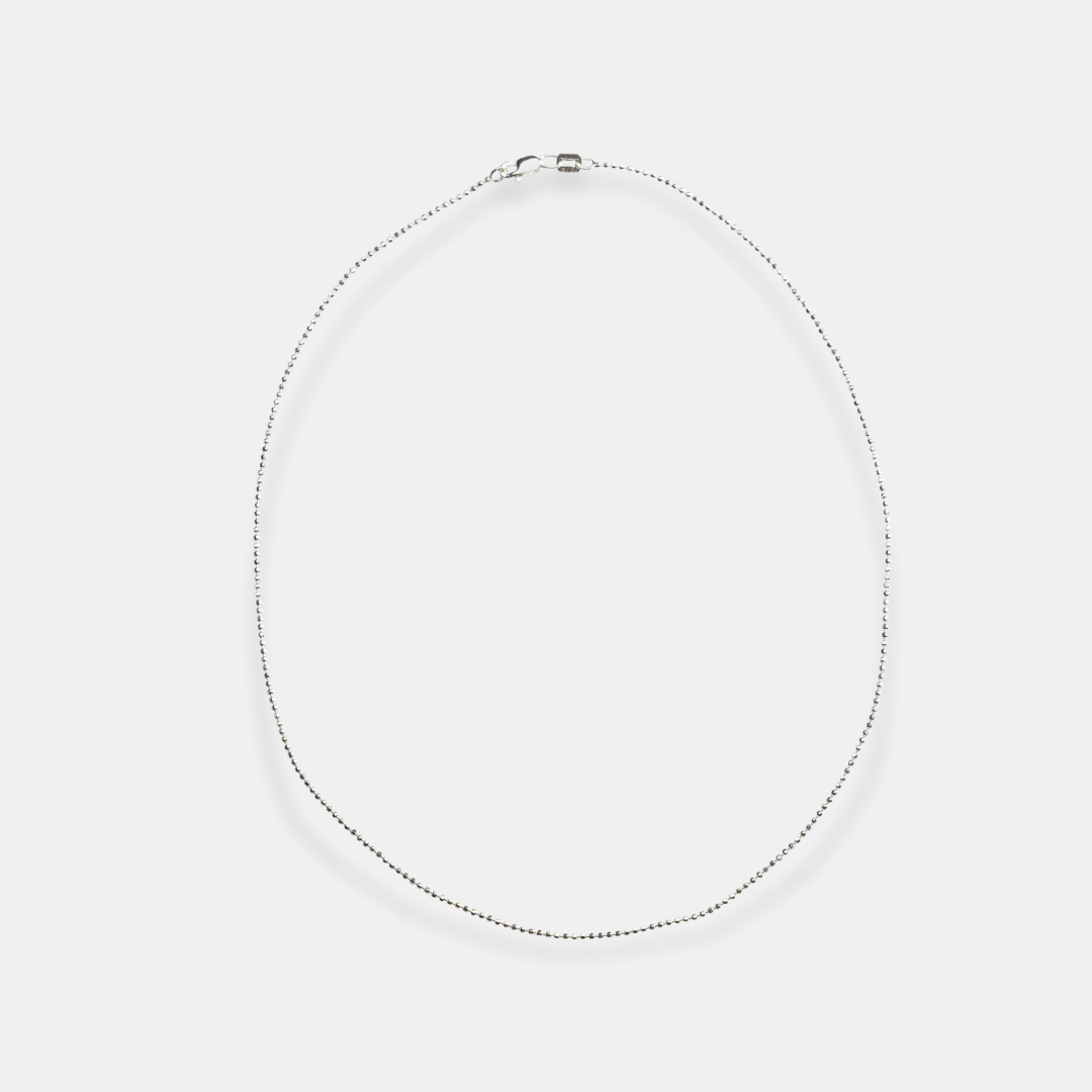 Cadena bolitas diamantada