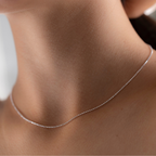 Cadena bolitas diamantada