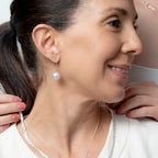 Aretes perla bisel