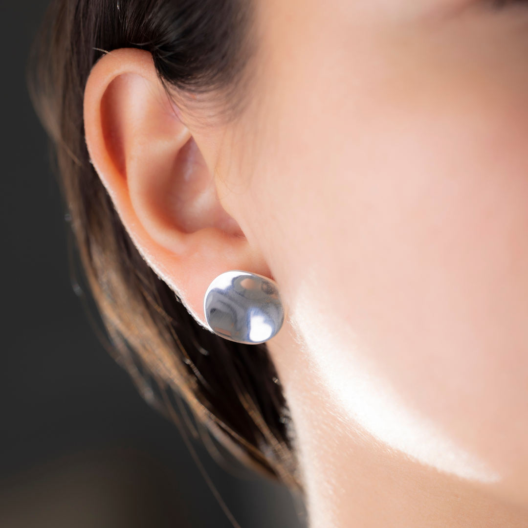 Aretes círculo ondulado