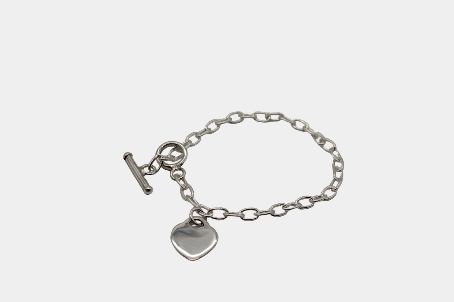 Pulsera eslabones con dije corazón